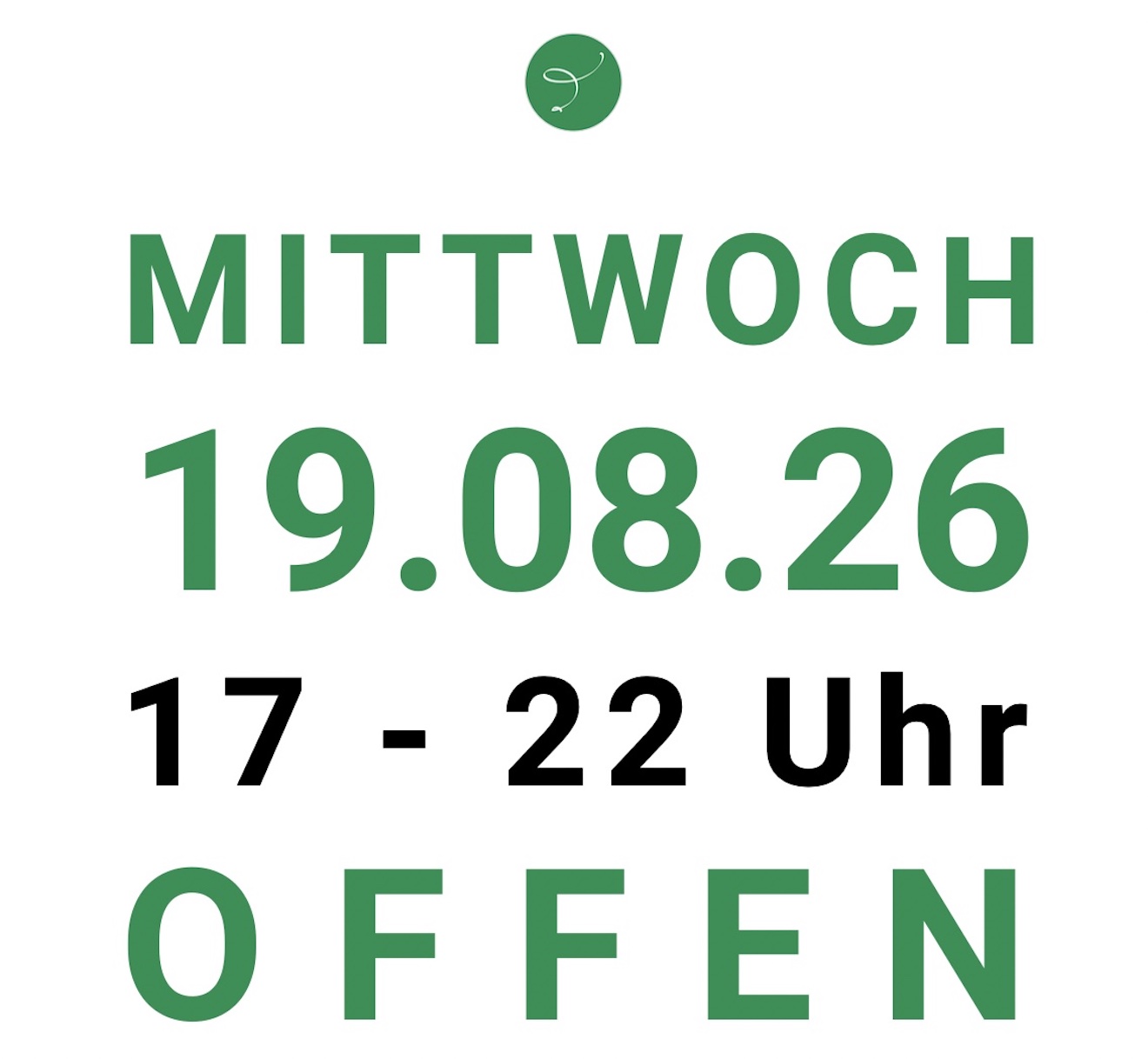 19. August 2026 offen